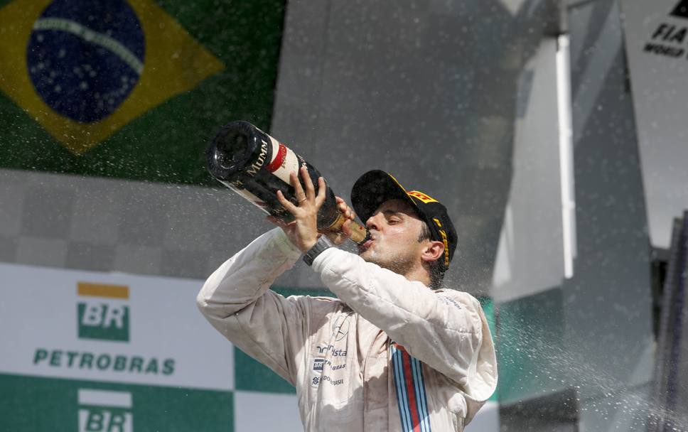 Gioia brasiliana per il terzo posto di Felipe Massa. Afp